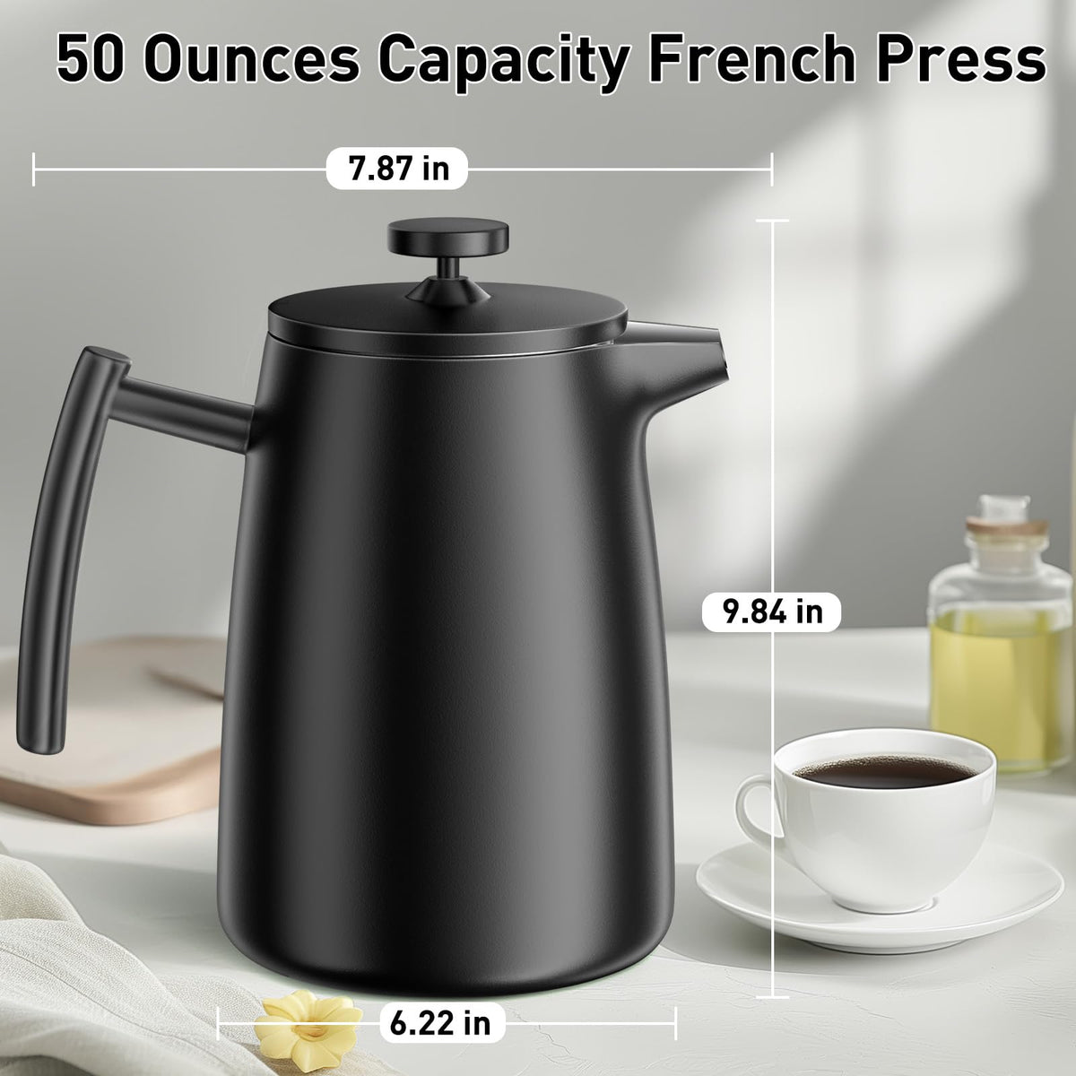 50oz French Press Coffee Maker