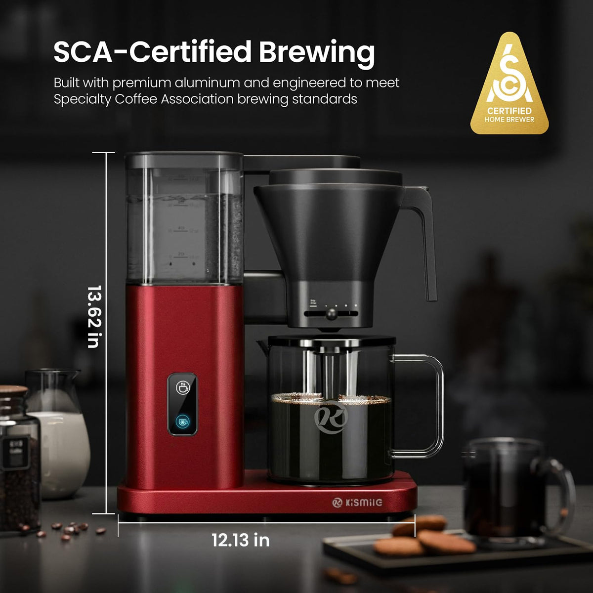 SCA Certified 8 Cup Drip Coffee Maker
