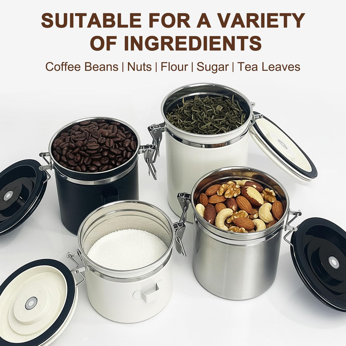 1.8L Airtight Vacuum Coffee Canister (17 Ounce)