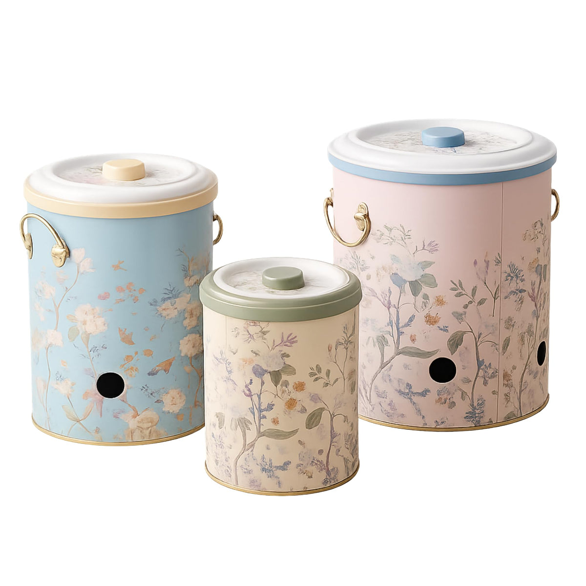 Metal Potato and Onion Storage Bin Set of 3 with Garlic Keeper (3 Count)