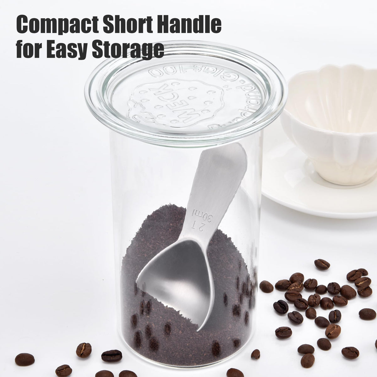 Stainless Steel 2 Tablespoon Coffee Scoop for Ground Coffee