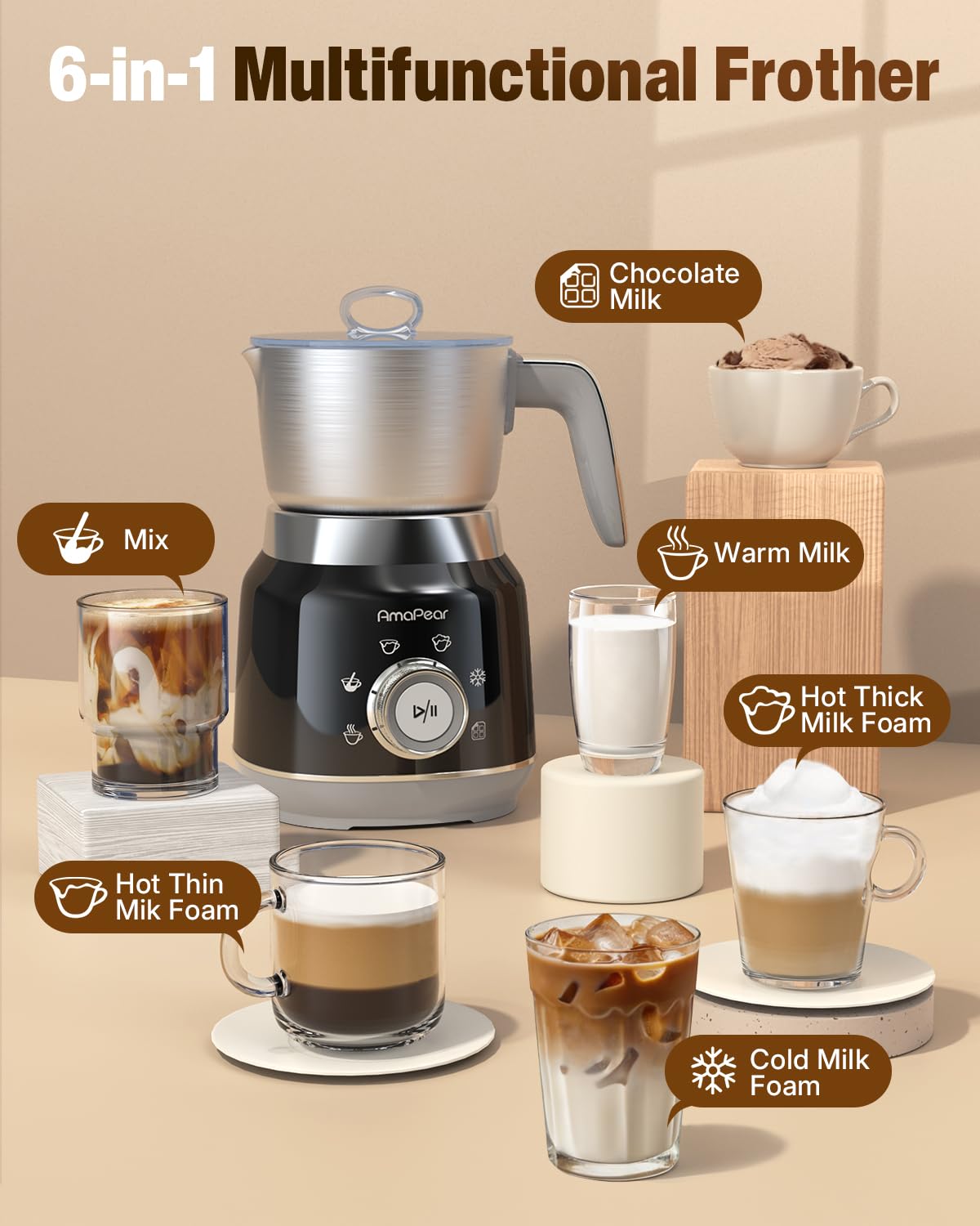 Electric Milk Frother and Steamer