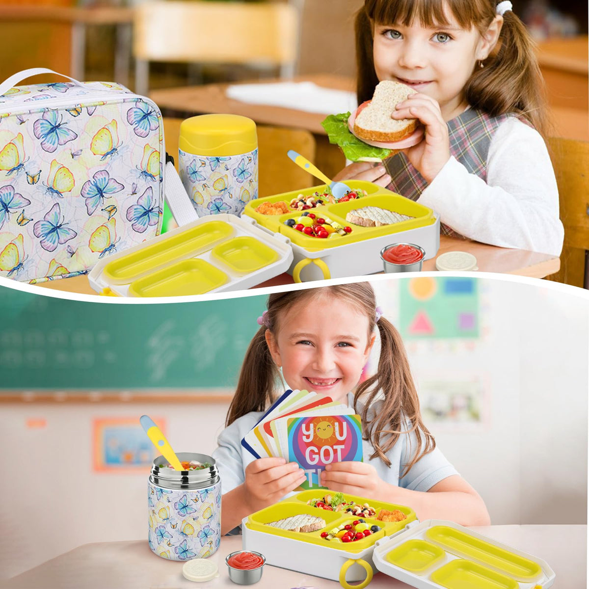 Bento Lunch Box for Kids with 12oz Soup Thermo Leak