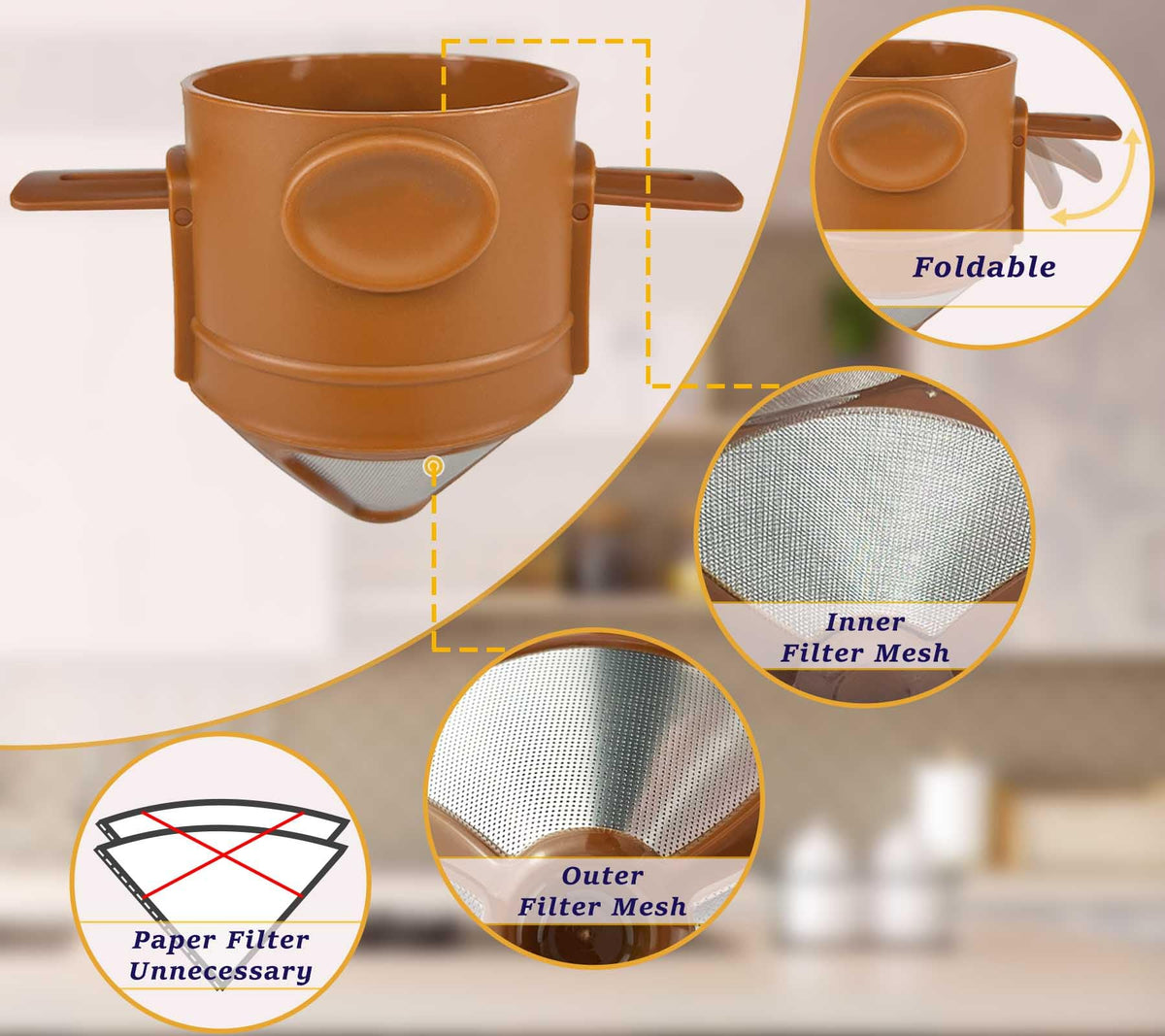 13oz Camping Pour over Coffee Makers