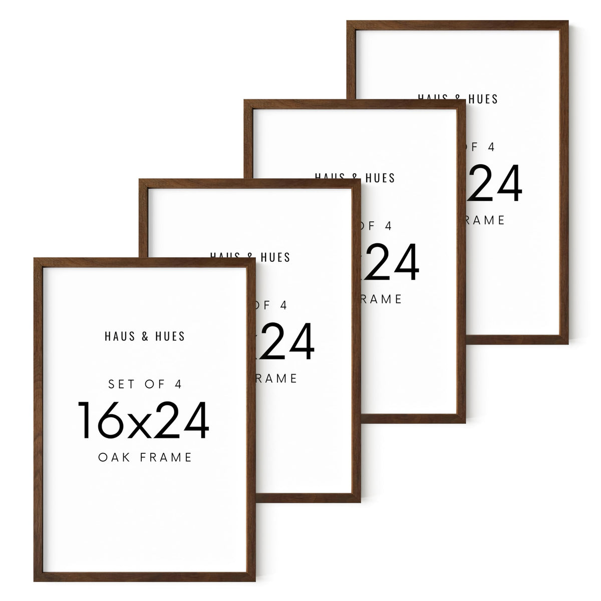 16x24 Walnut Oak Frame Set of 4