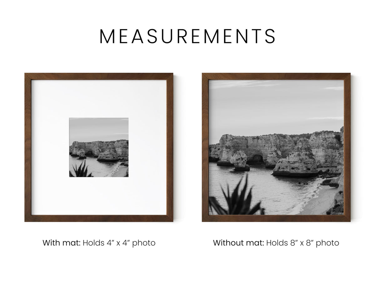 Walnut Oak Wood 8x8 Picture Frames