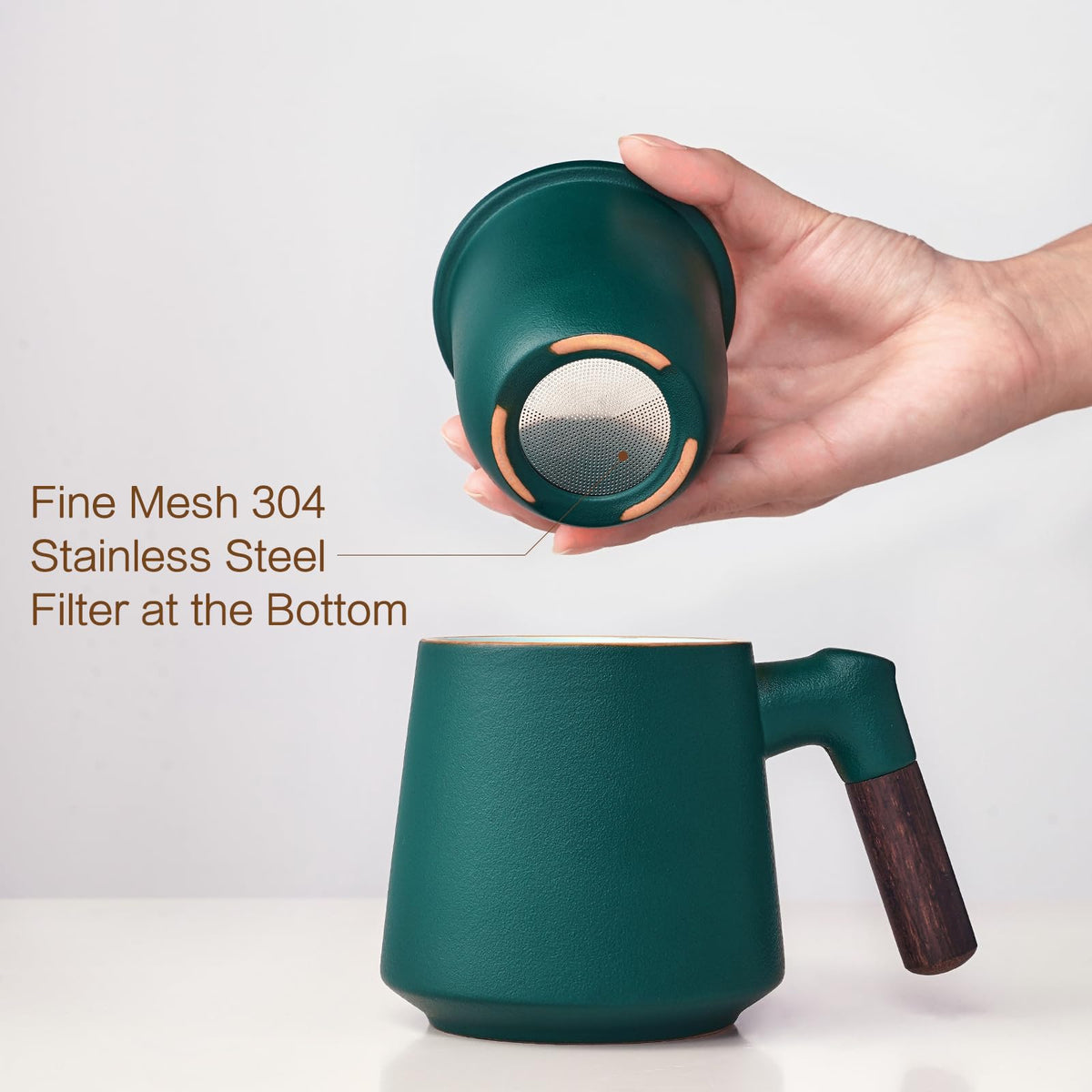 Tea Mug with Infuser and Lid for Loose Tea Diffusers