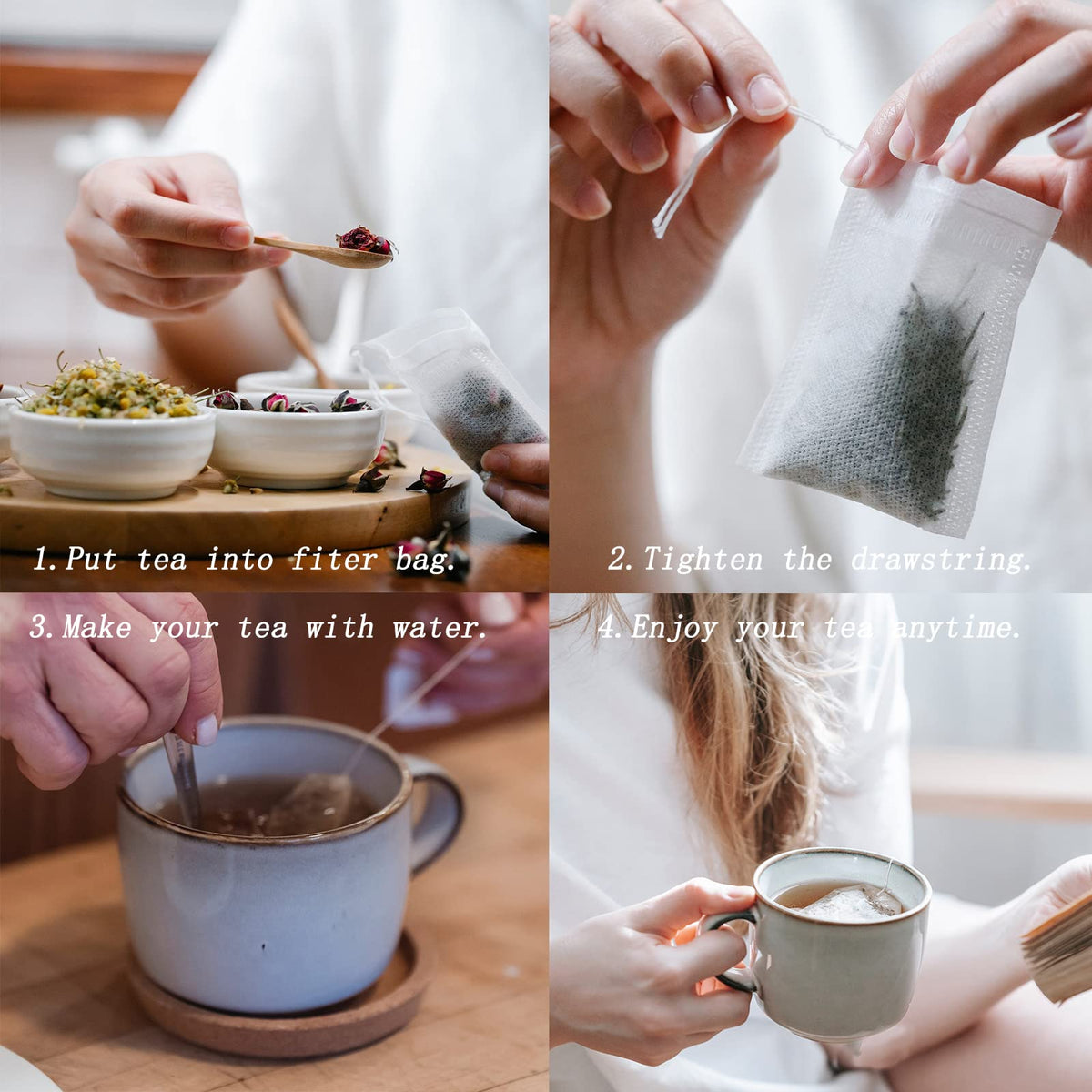 400pcs Loose Leaf Tea Empty Tea Bags (400 Count)