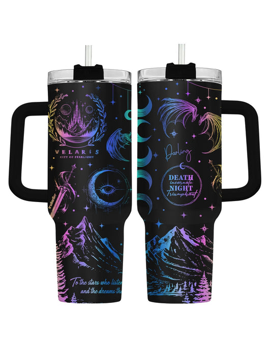 Celestial Dragon 40 oz Tumbler with Handle