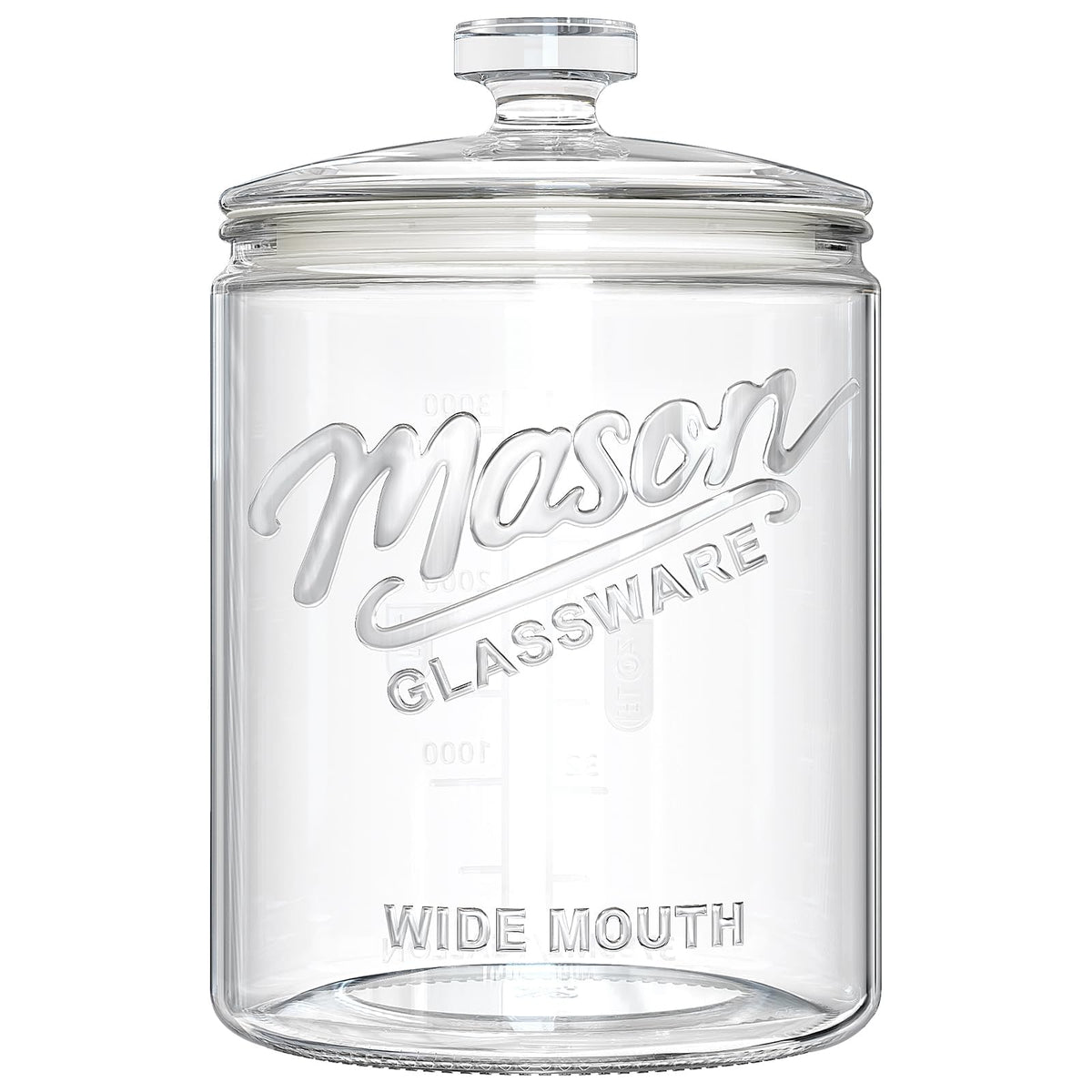 1 Gallon Glass Cookie Jar with Airtight Lid