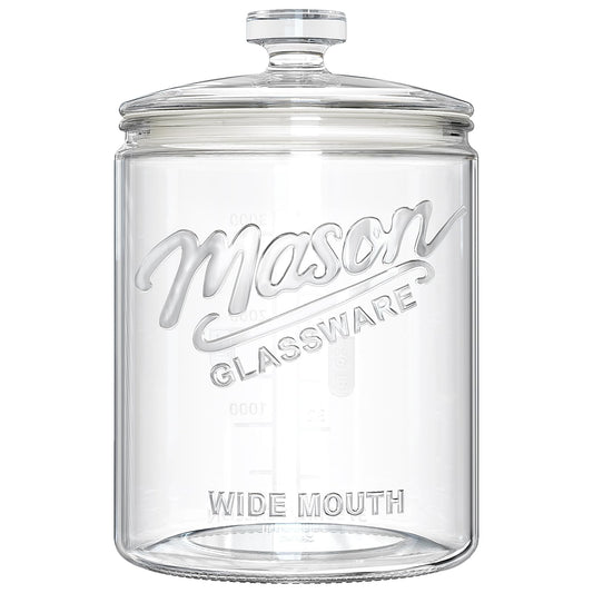1 Gallon Glass Cookie Jar with Airtight Lid