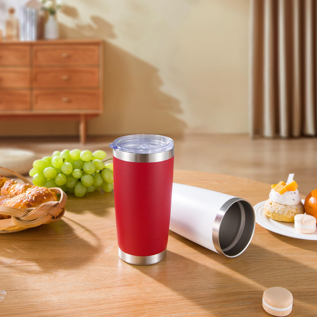 20 oz Tumblers Bulk Stainless Steel Tumbler with Lid (12 Count)