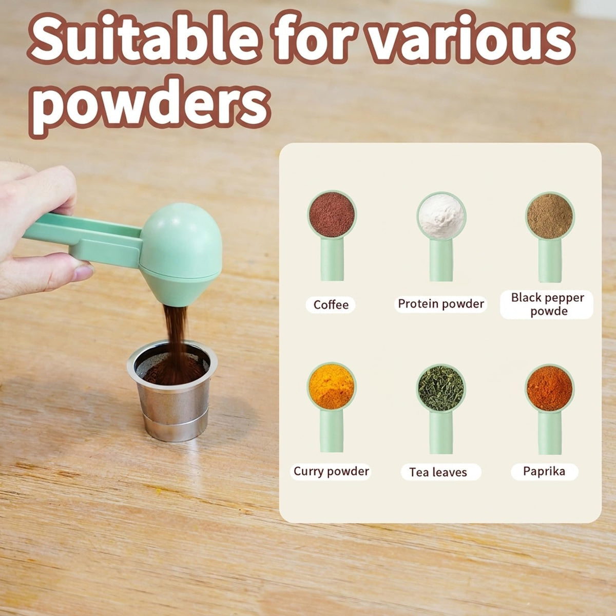 Coffee Scoop with Funnel for Ground Coffee