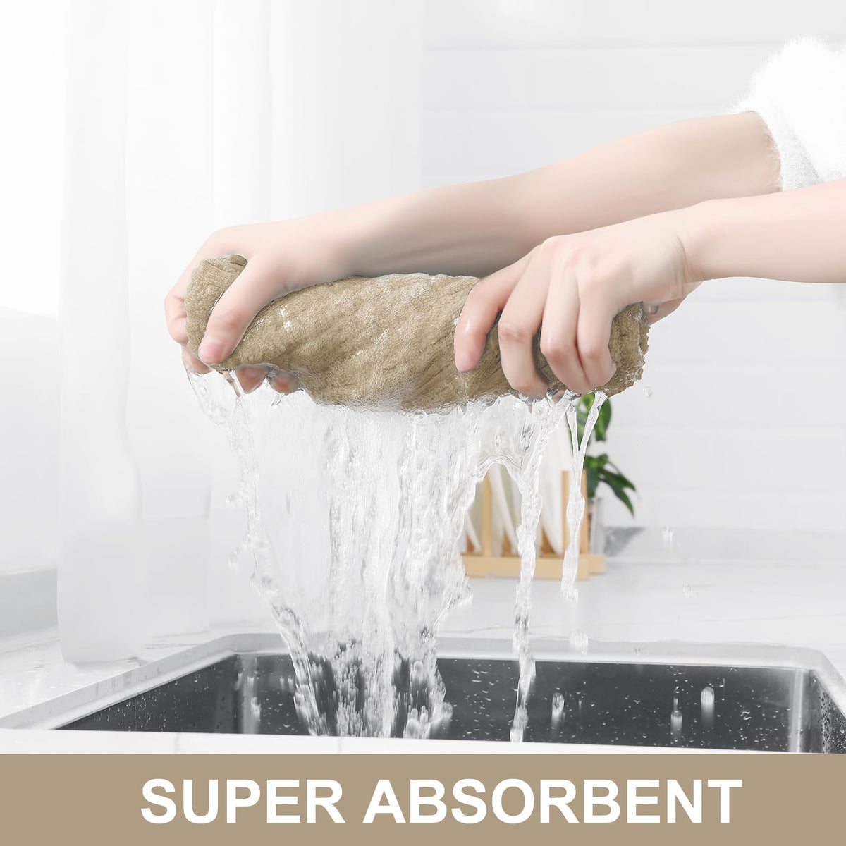 Large Premium Cotton Kitchen Towels 16"x 28" (4 Count)