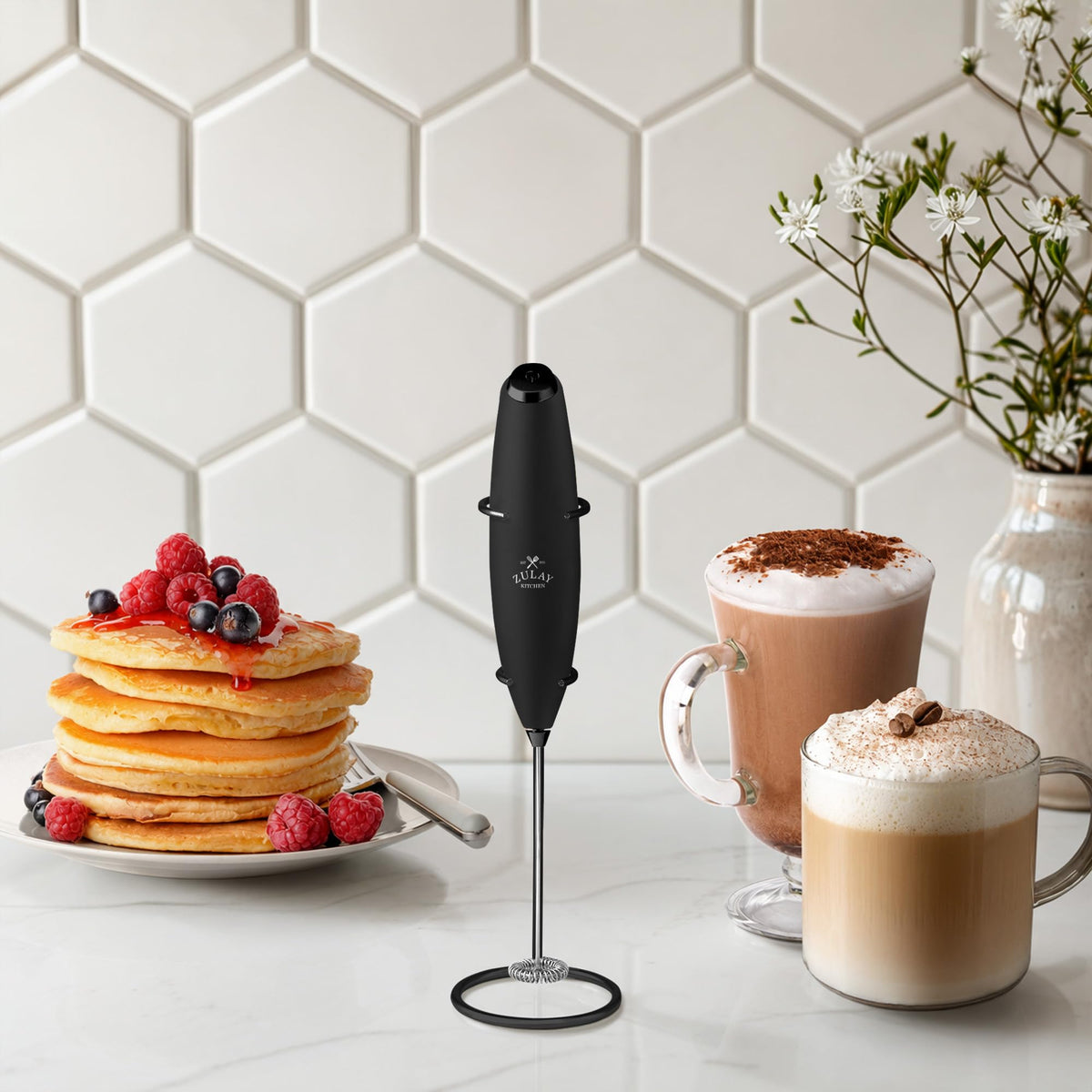 Powerful Milk Frother Wand With Duracell Batteries