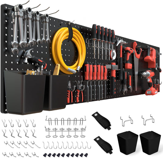 Modular Plastic Peg Board Wall Organizer Kit (4 Count)