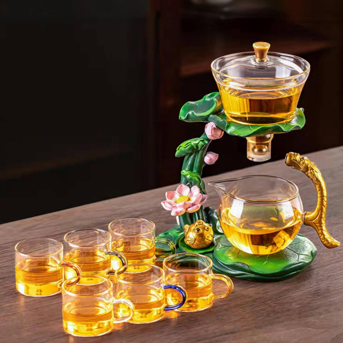 Glass Teapot with Infuser Chinese Gongfu Tea Set