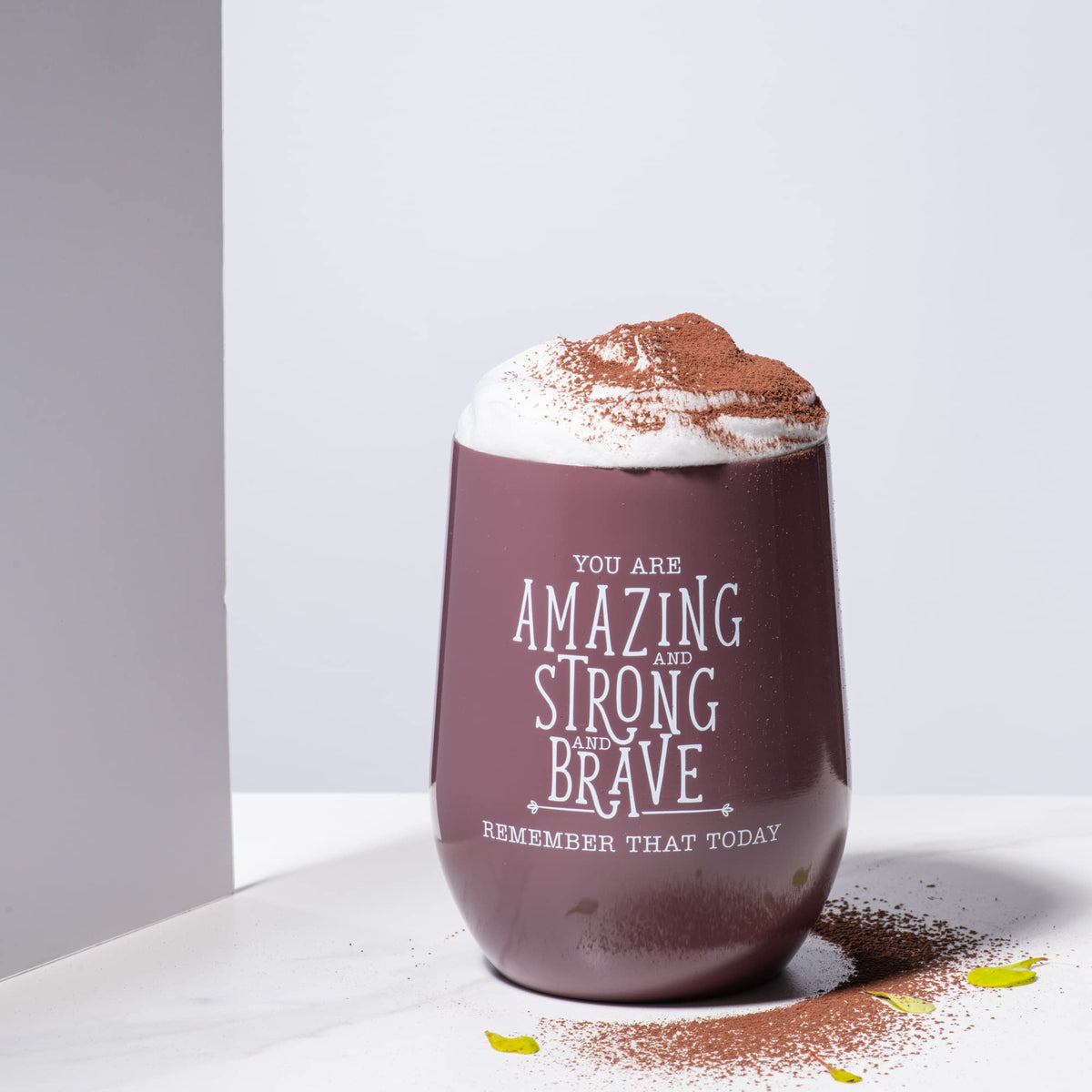 Insulated Wine Tumbler Cup with Lid 12 oz