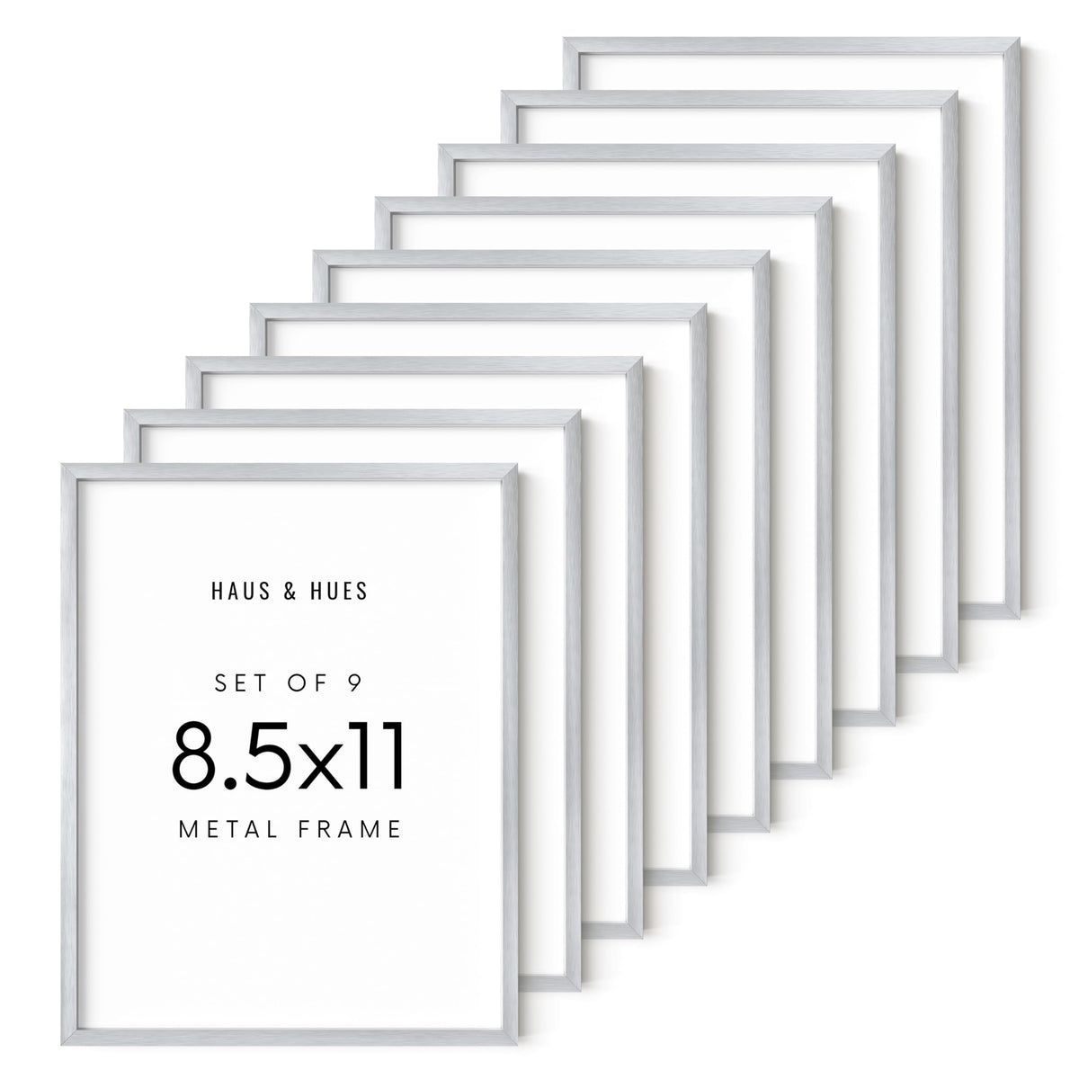 8.5x11 Silver Metal Picture Frames