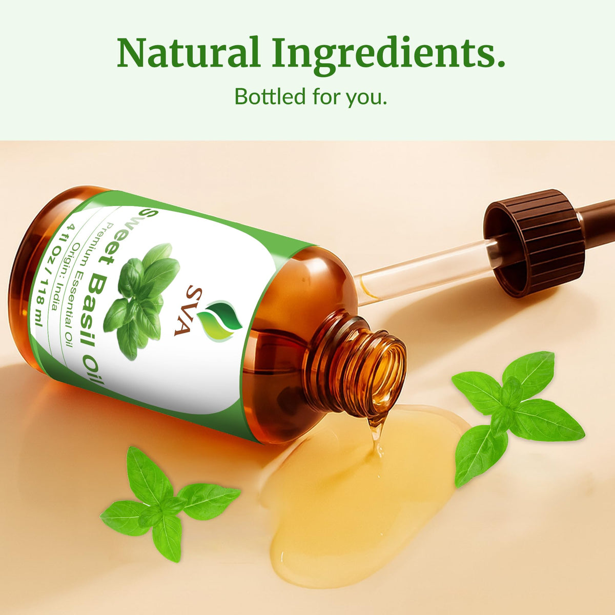 SVA Sweet Basil Essential Oil (4 Fl Oz)