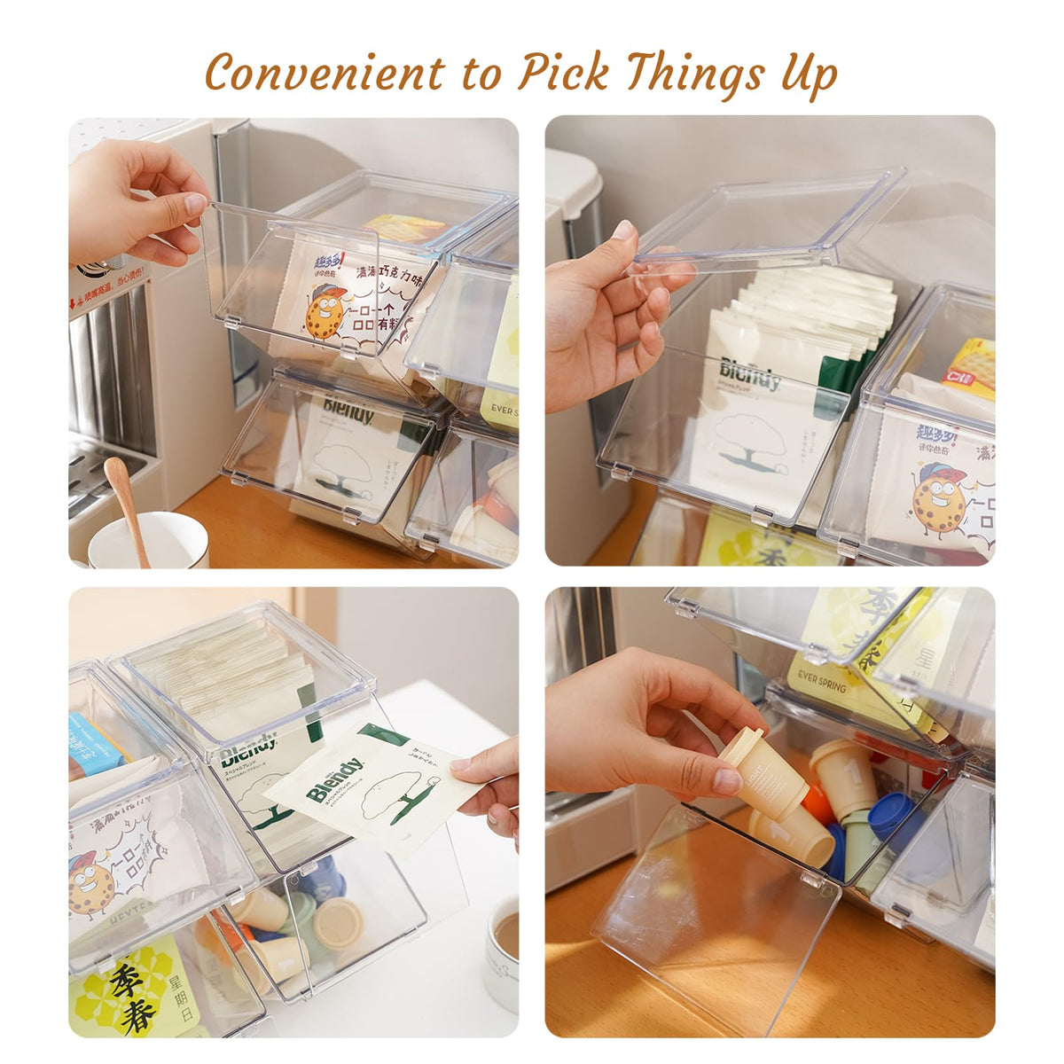 Front Opening Stackable Tea Bag Organizer (2 Count)