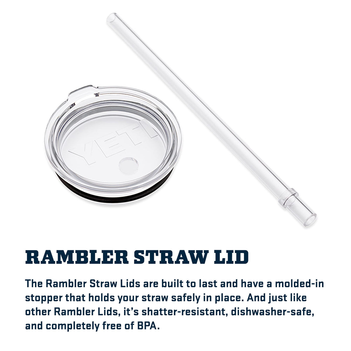 Rambler 25 oz Tumbler with Handle and Straw Lid