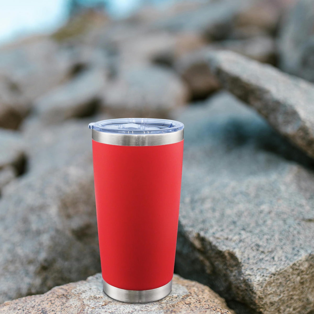 20oz Tumbler with Lid Stainless Steel Tumblers Insulated Mug Red 12P (12 Count)