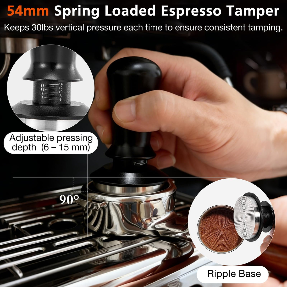 54mm Espresso Accessories Kit with Silicone Tamping Station