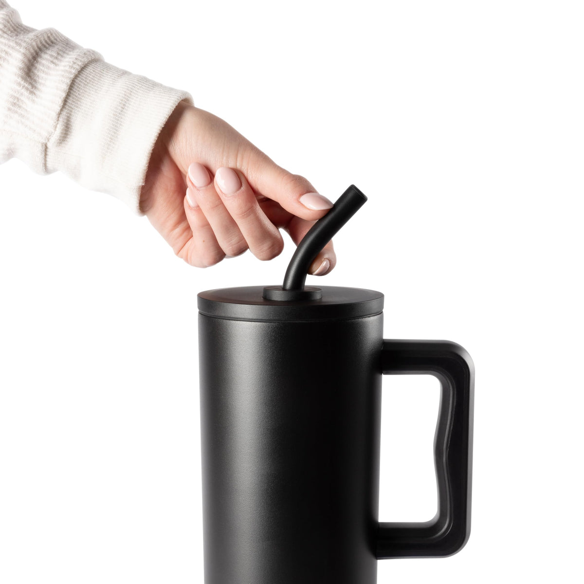40oz Leak Proof Ceramic Lined Tumbler with Handle