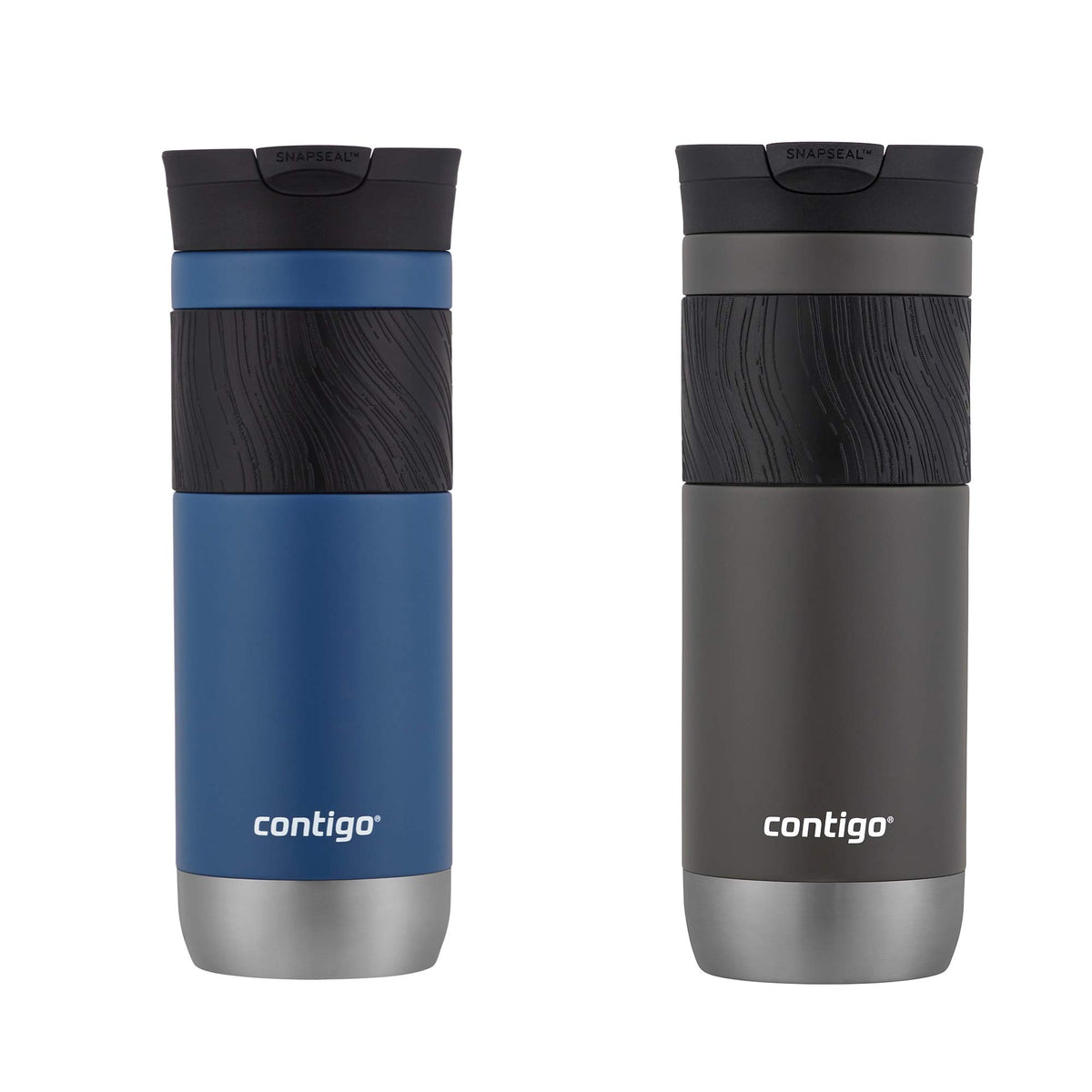 Byron Vacuum Insulated Stainless Steel Travel Mug with Leak (2 Count)