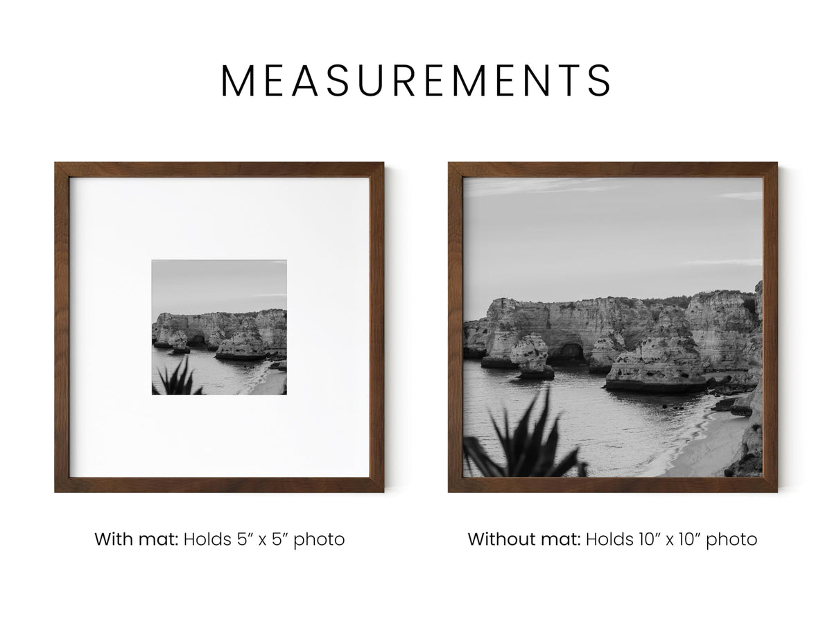 Walnut Square Frames Set of 6 (6 Count)
