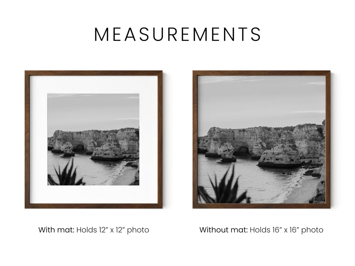 Walnut Square Frames Set of 4 (4 Count)