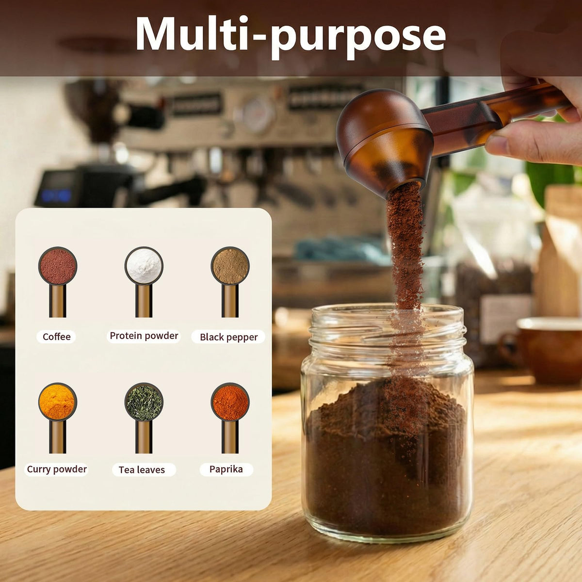 Coffee Scoop with Funnel for Reusable K Cup