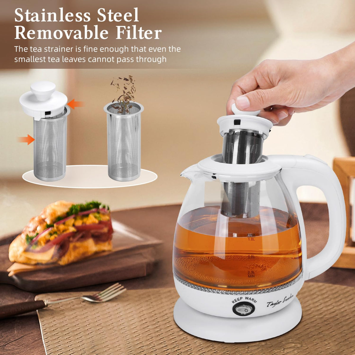 Electric Kettle With Tea Infuser