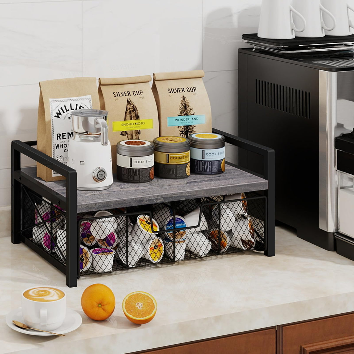 Tea Organizer with Drawer