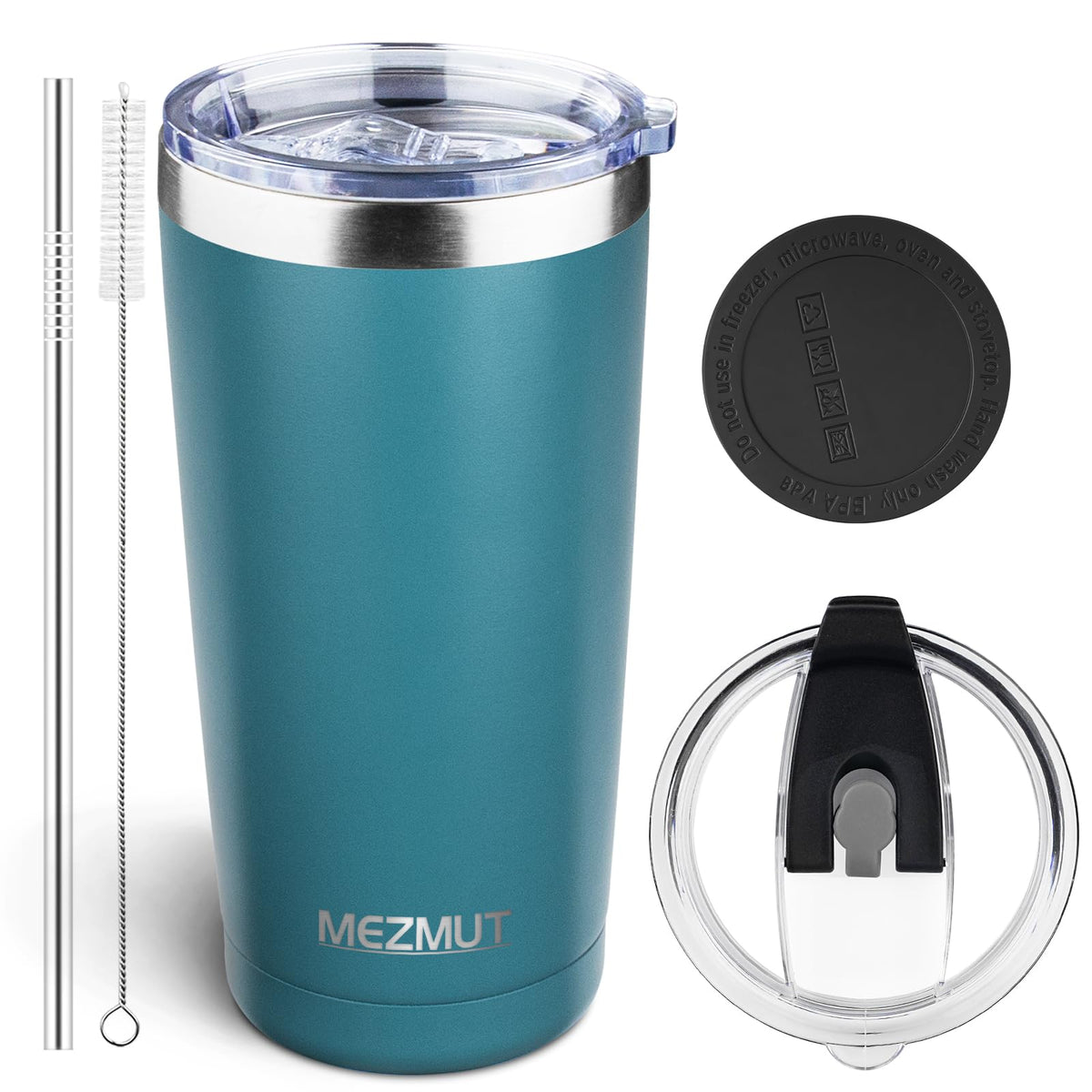 20oz Insulated Tumbler Travel Coffee Mug with Lid Straw