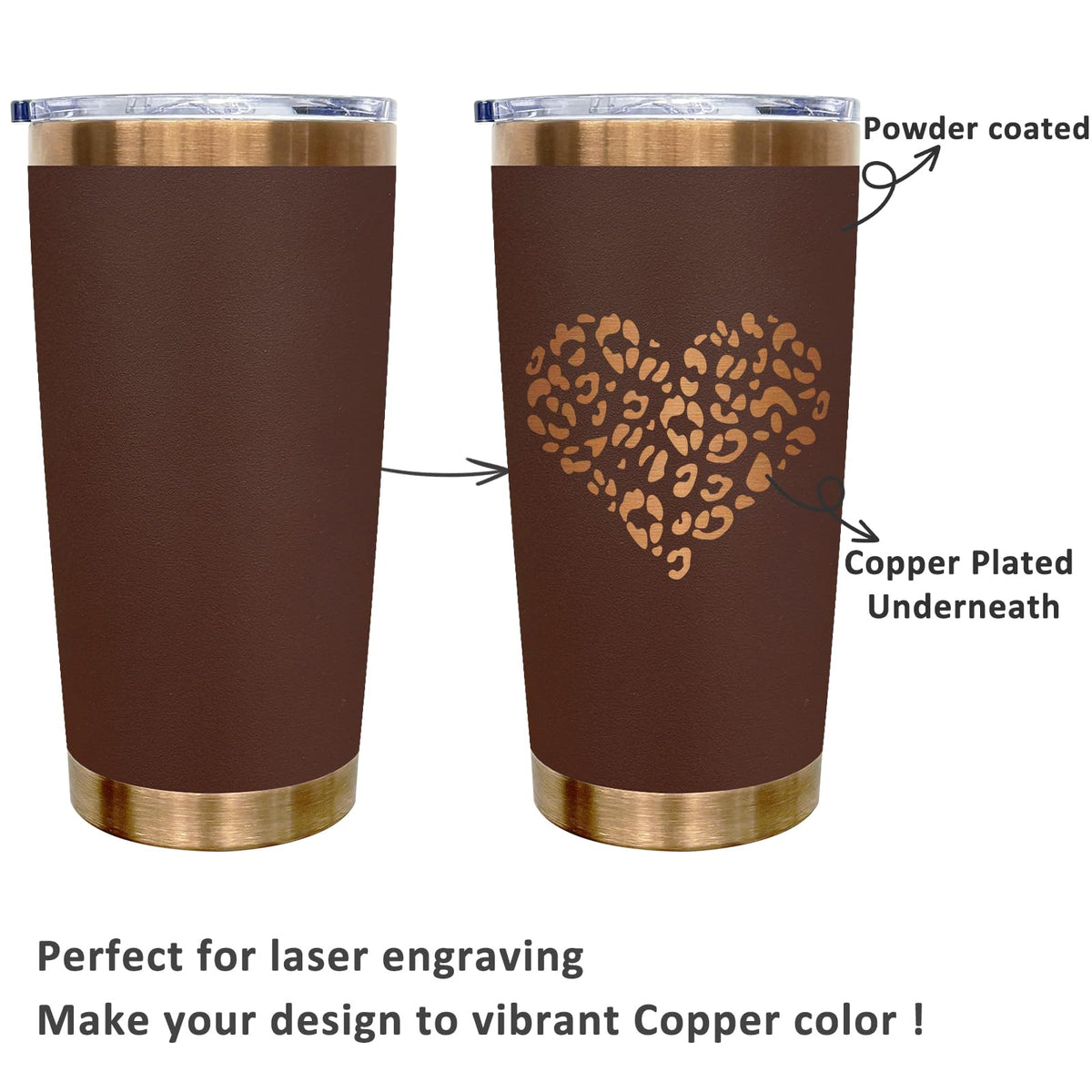 20 oz Insulated Tumblers Bulk With Lid and Straw Coffee (12 Count)