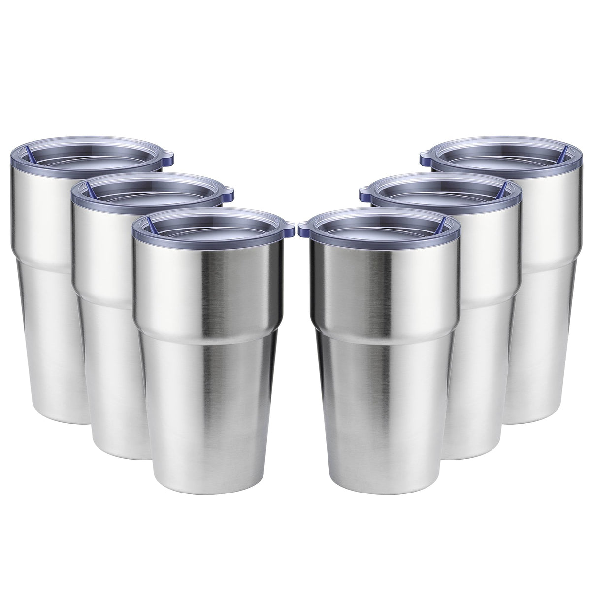 16oz Tumbler Double Wall Vacuum Insulated Travel Mug Bulk (6 Count)