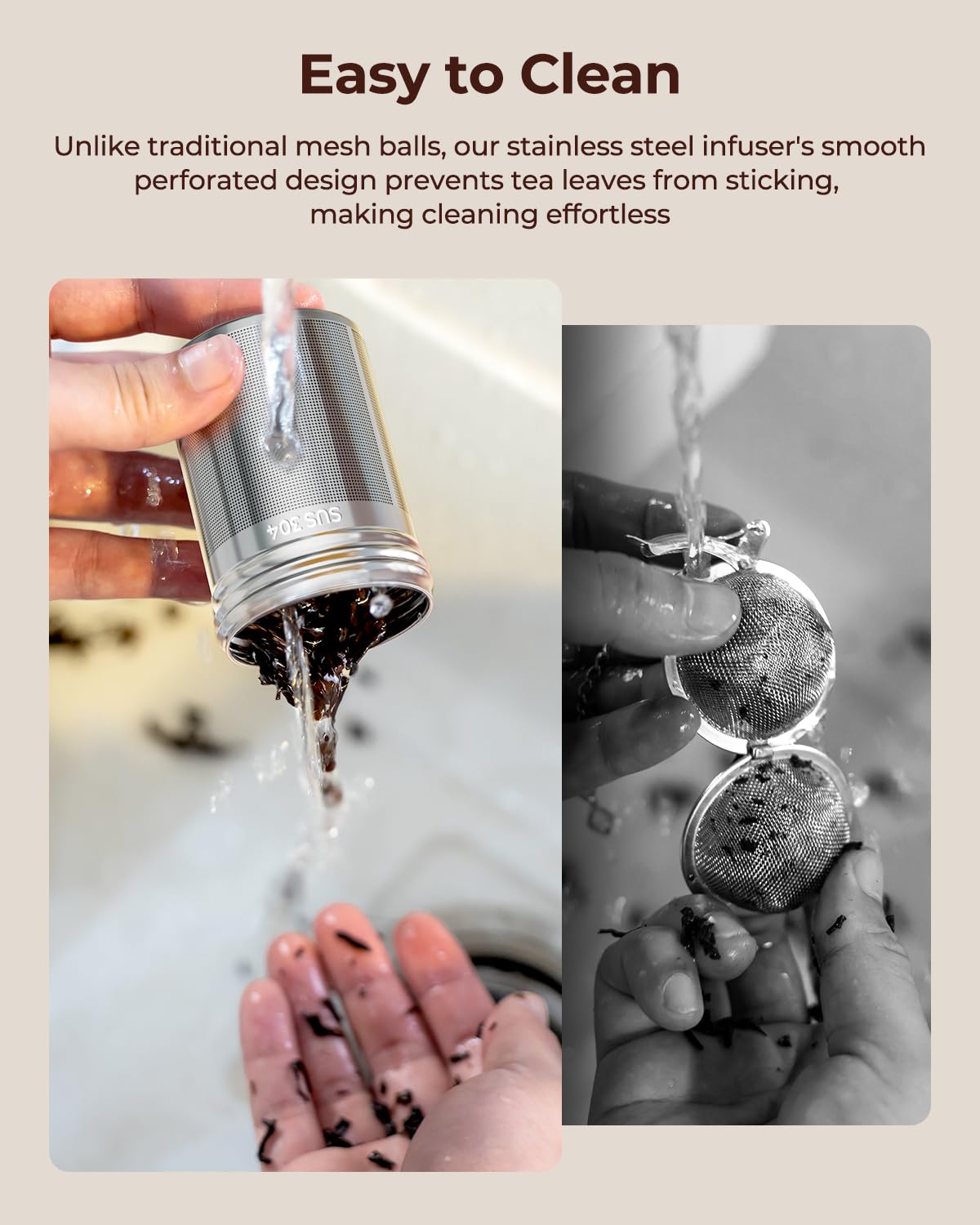 2 Pack Reinmoson Large Tea Infuser for Loose Tea & Spice Ball for Cooking (2 Count)