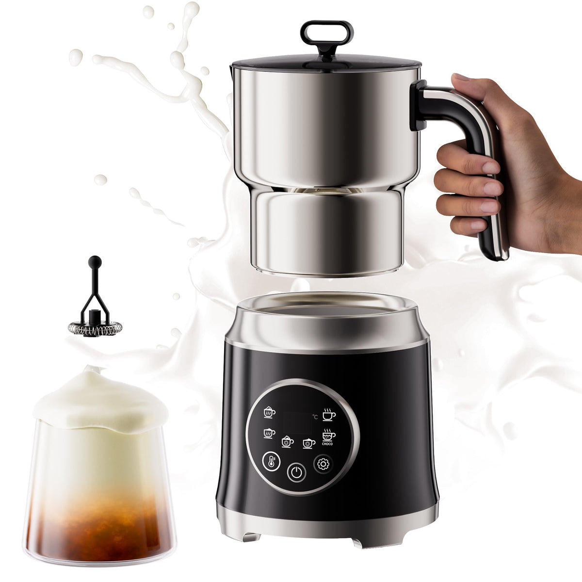 Milk Frother Variable Temp and Froth Thickness