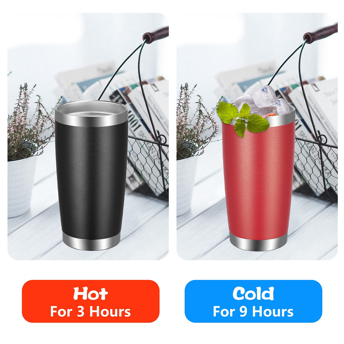 20oz Tumbler with Lid and Straw Stainless Steel Tumbler Cup Bulk Vacuum Insulated Double Wall Travel Coffee Mug Powder Coated Coffee Cup (12 Count)