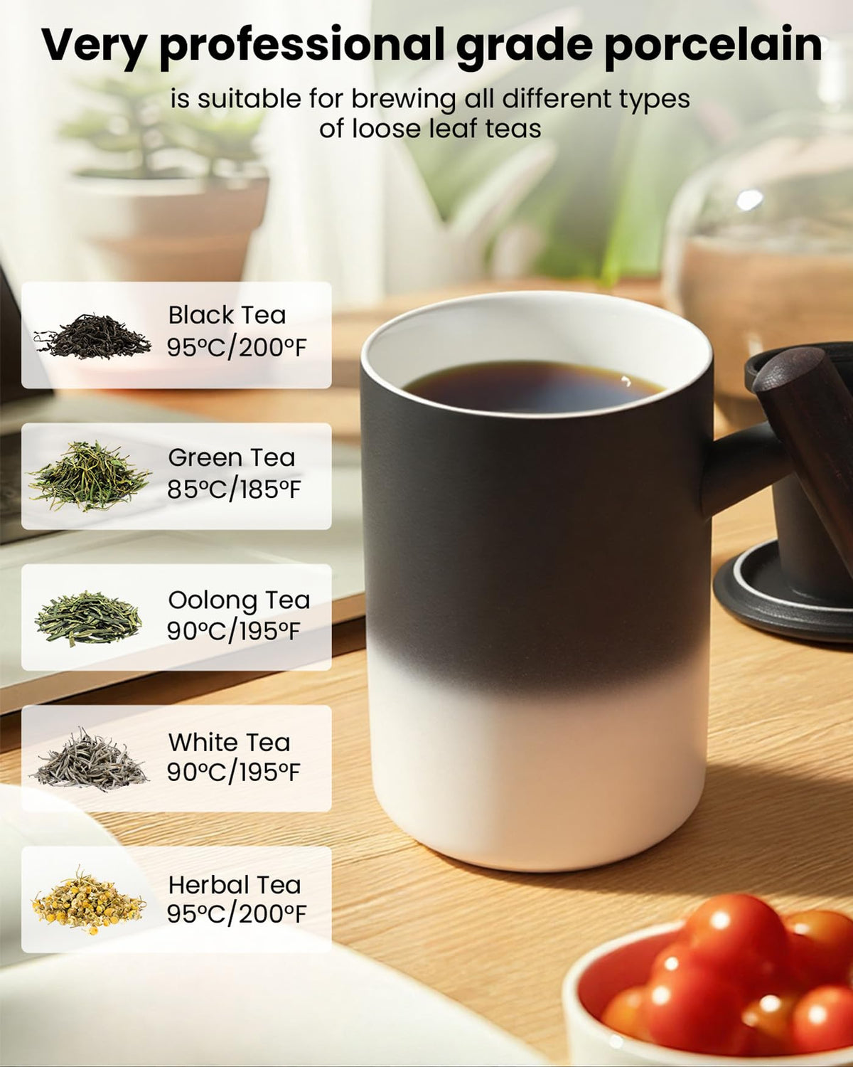 Tea Cup with Infuser and Lid