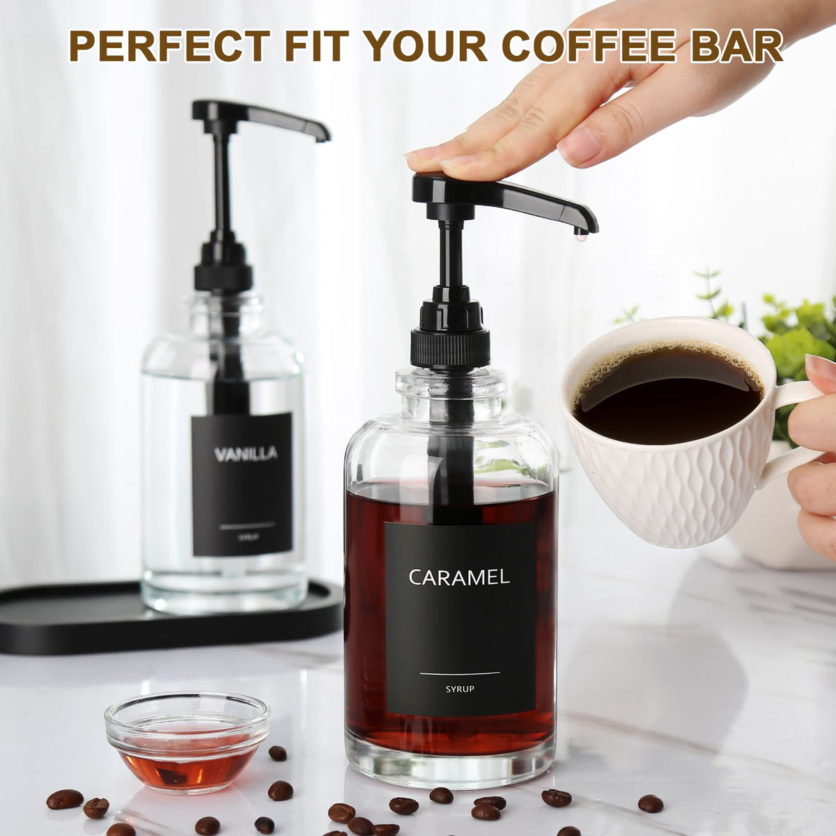Coffee Syrup Dispenser for Coffee Bar