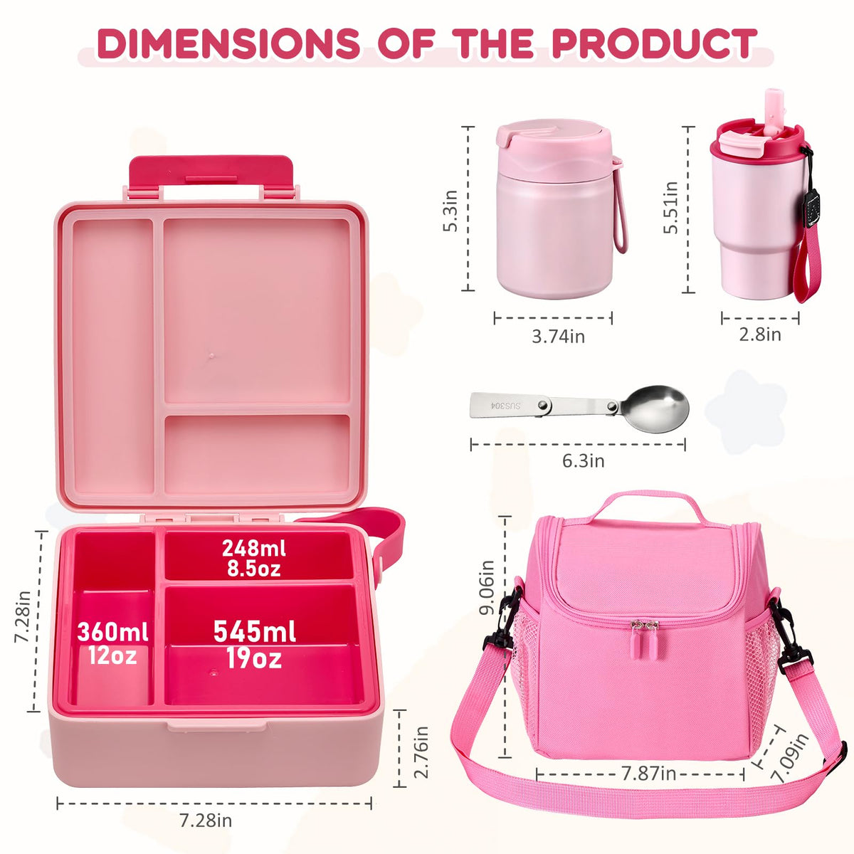 Lunch Box Set with Bento Box Container