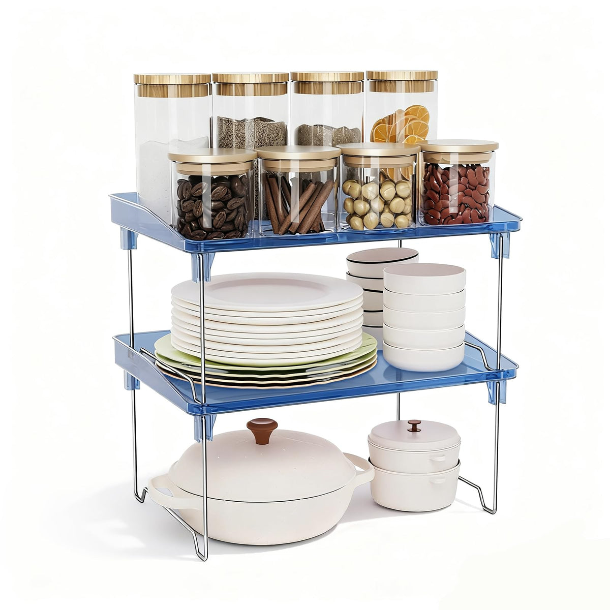 Acrylic Cabinet Organizer Shelf (2 Count)