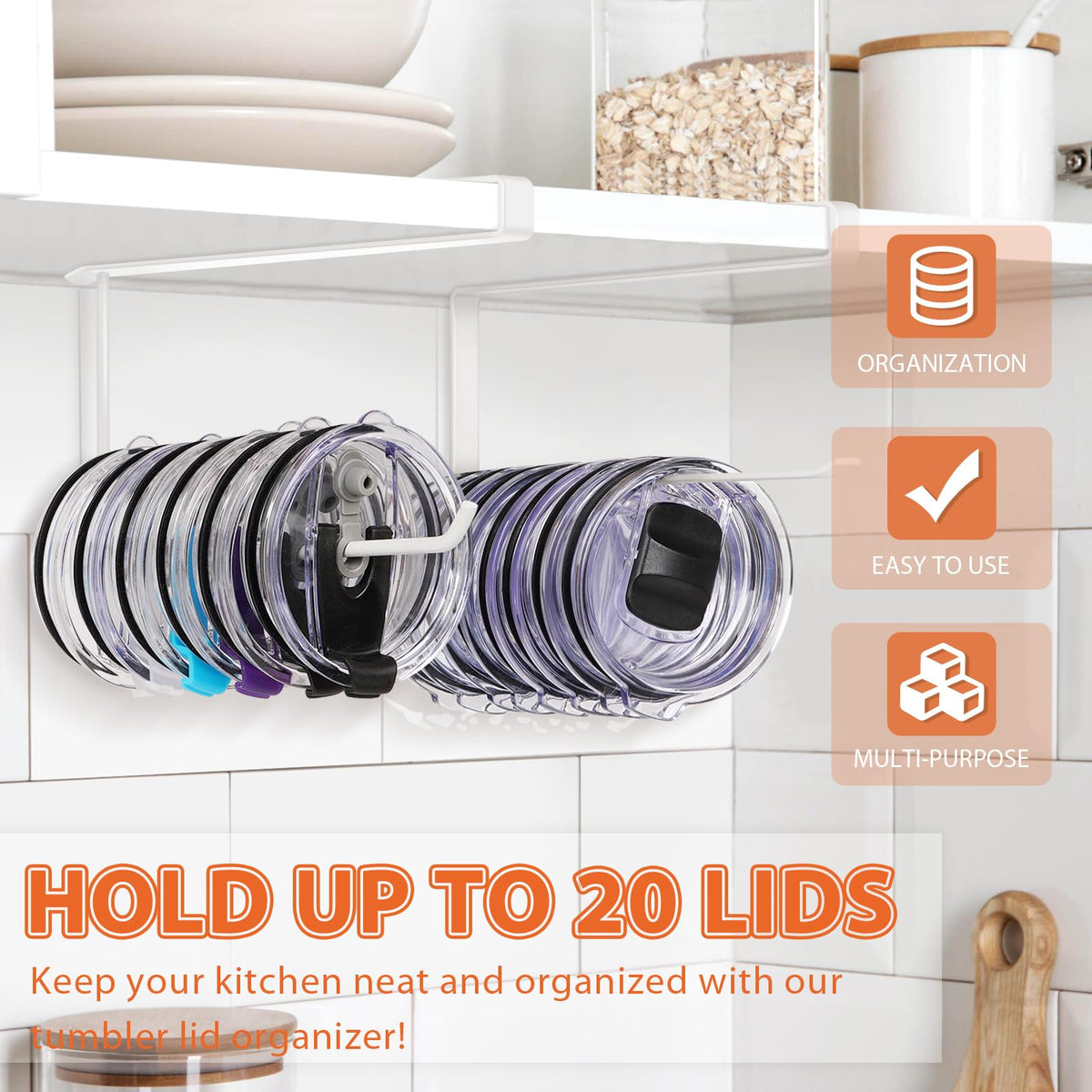 2 Pack Tumbler Lid Organizer (2 Count)