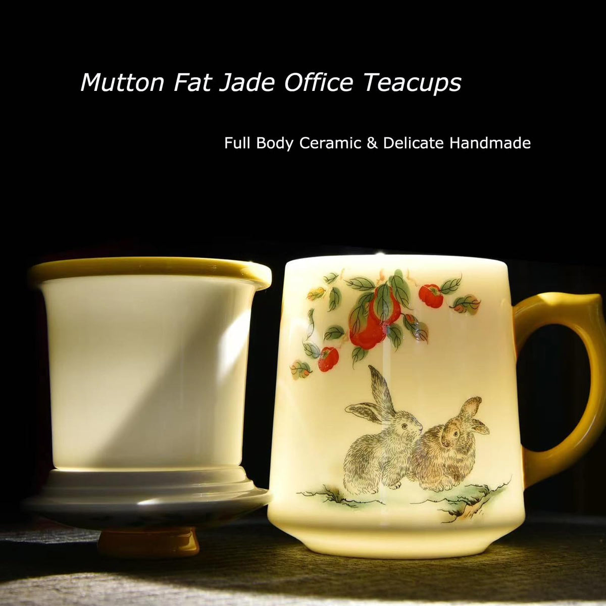 Ceramic Tea Mug with Infuser and Lid