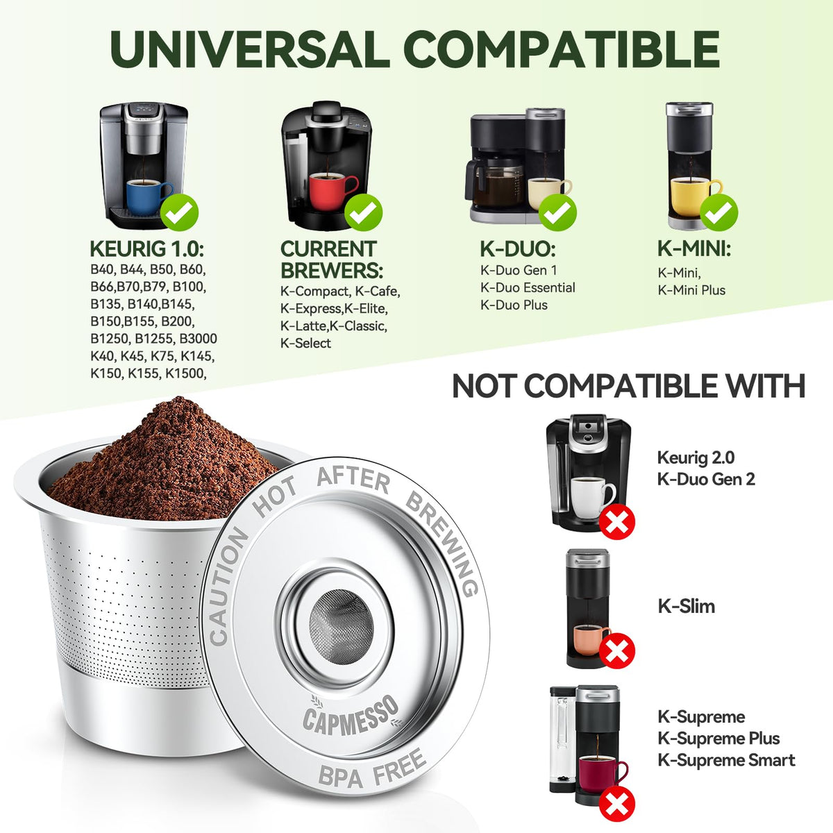 Reusable K Cups Coffee Pods for Keurig 1.0 (6 Count)