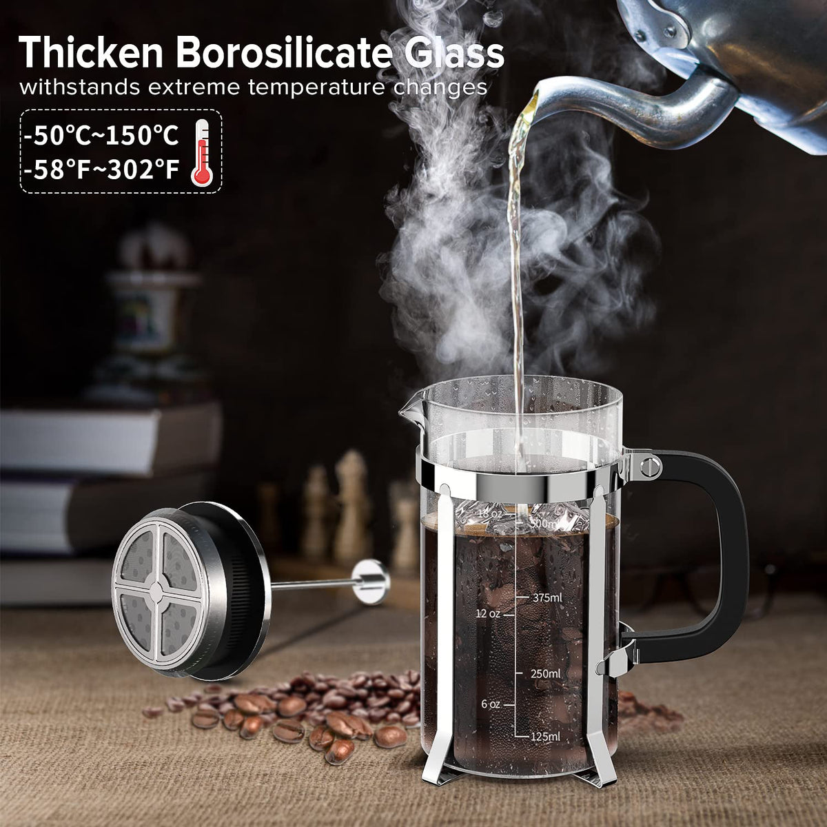 French Press Coffee Maker 21oz