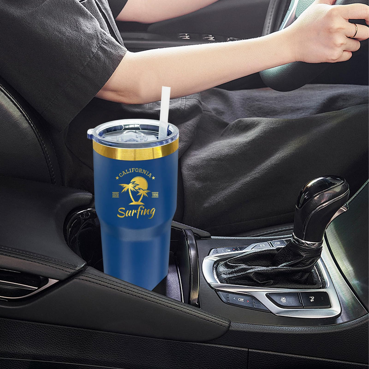 20 oz Tumbler Bulk Stainless Steel Tumblers with Lids and Straws Navy